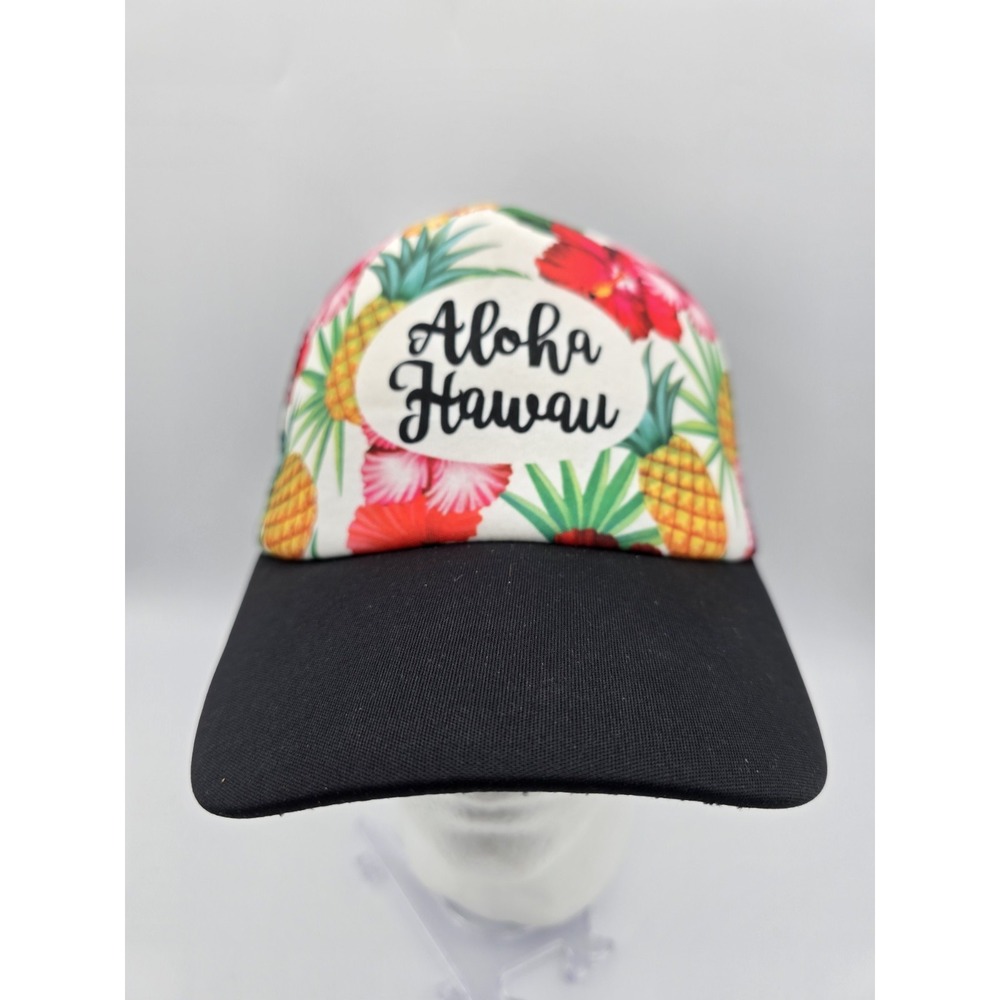 Hawaii Aloha Baseball Hat Cap Foam Pineapple hibiscus Flower mesh vacation‎